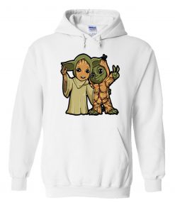 Baby Yoda And Baby Groot Hoodie