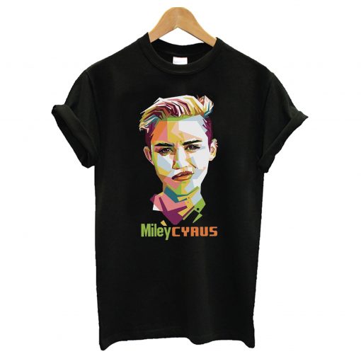 Geometric Celebrity Miley Cyrus T-Shirt