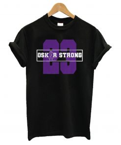 Hot 23 Purple Ribbon Oskar Strong Fight Against Cancer T-Shirt