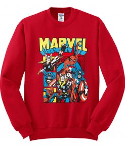 Marvel Comic Red Sweatshirt