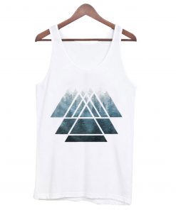 Sacred Geometry Triangles – Misty Forest Tank Top