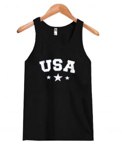 USA Star Letter Graphic Tank Top