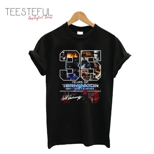 35 Years Of Terminator 1984 2019 6 Movies Signature T-Shirt