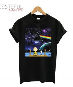 Snoopy and Charlie Brown Pink Floyd Dark Side Of The Moon T-Shirt