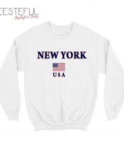 New York USA Flag Sweatshirt