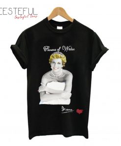 Princess Of Wales Diana Black T-Shirt