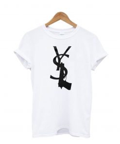 Yves Saint Laurent White Gun T-Shirt