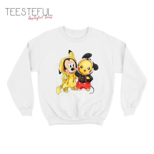 Mickey Mouse And Pikachu Sweatshirt