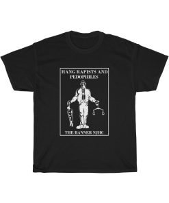 Hang Rapists And Pedophiles T-shirt black thd