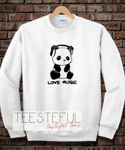 panda love music ringer Sweatshirt